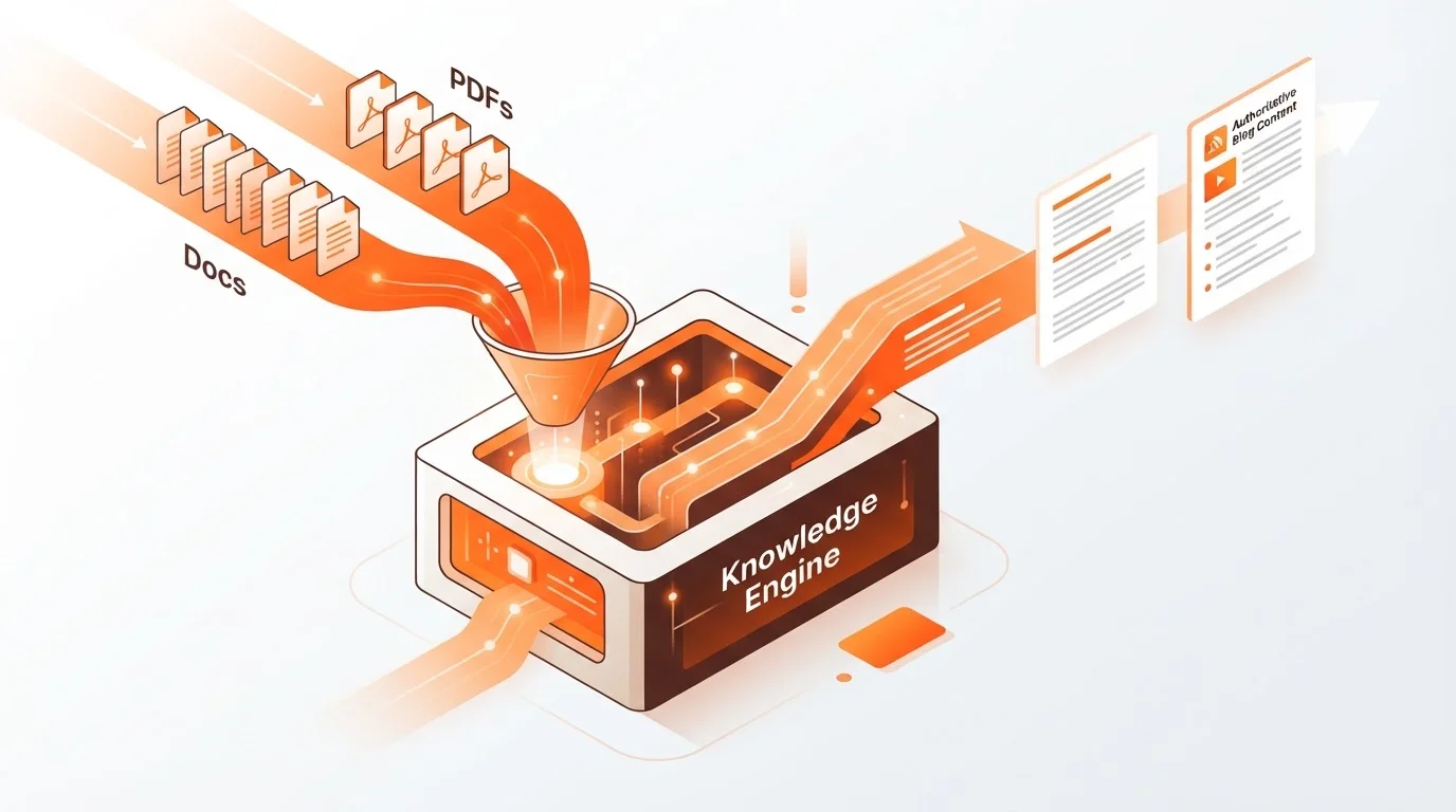 Diagram of the Blogged Knowledge Engine processing product data