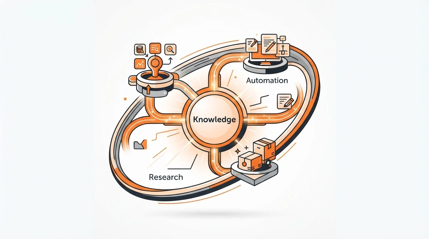 Diagram of an autonomous blogging workflow for SaaS founders