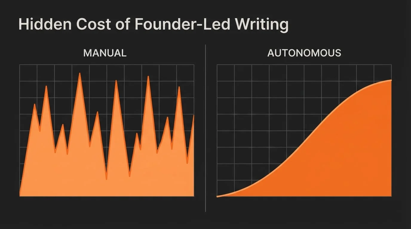 Comparison of manual versus autonomous organic traffic growth patterns.