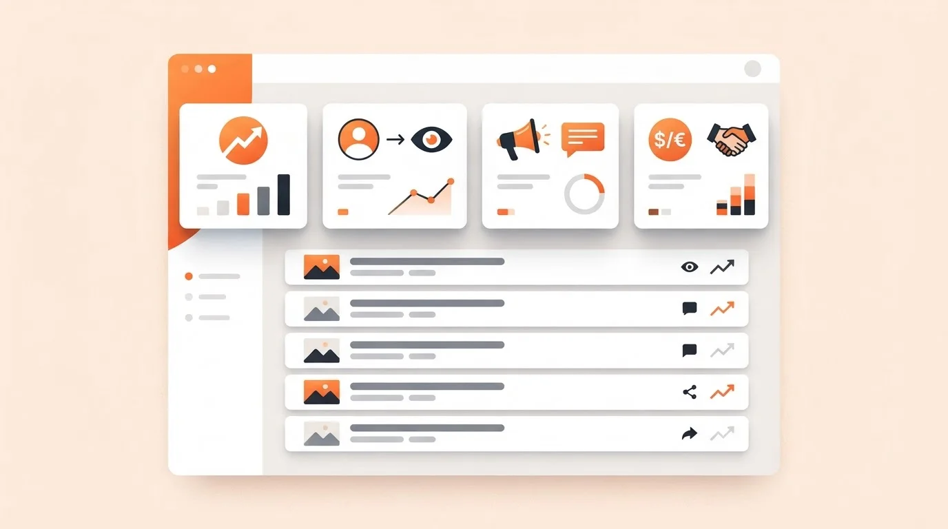 Dashboard view of Search Console and lead outcome tracking in Blogged.
