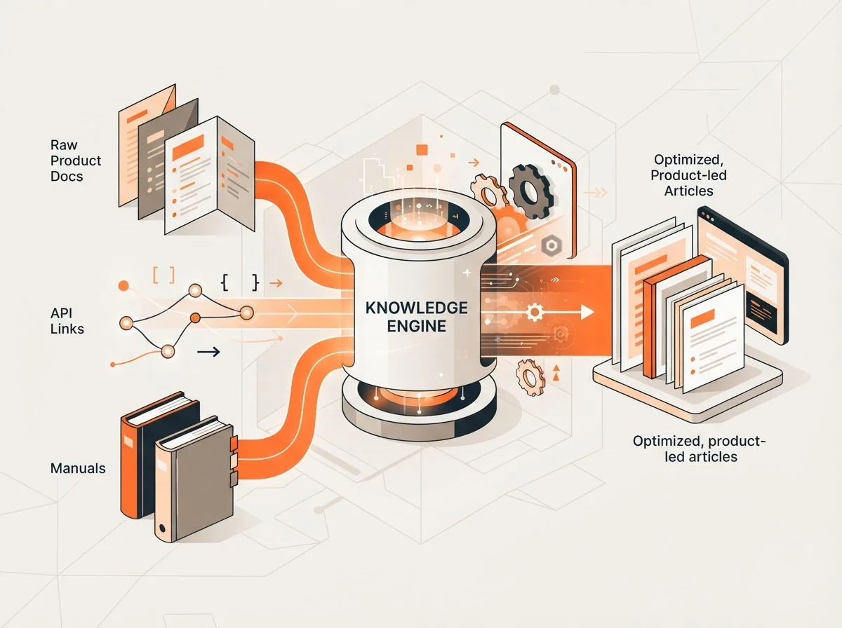 Diagram of the Blogged Knowledge Engine data flow