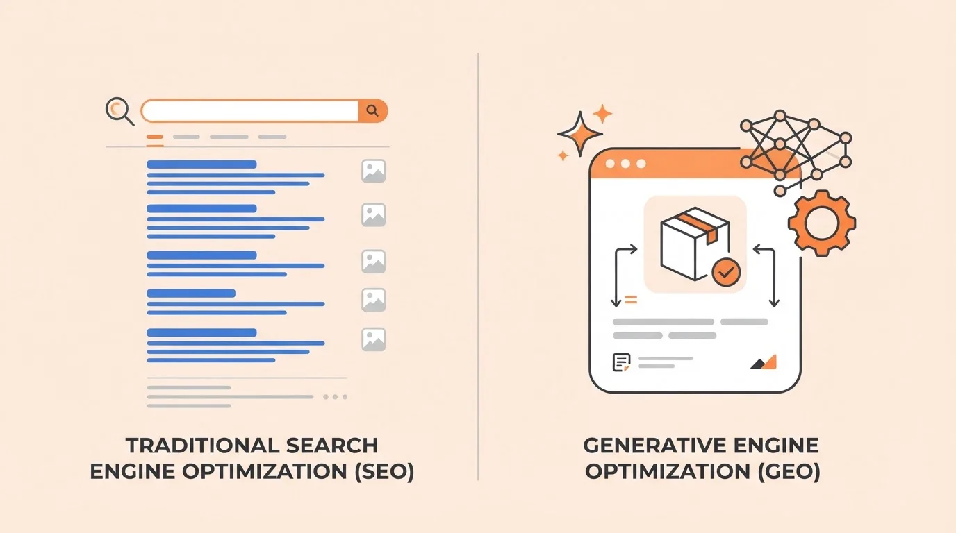 Comparison of traditional SEO and Generative Engine Optimization