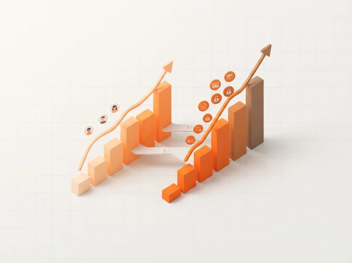 Analytics dashboard showing consented visits and conversions for blog content.