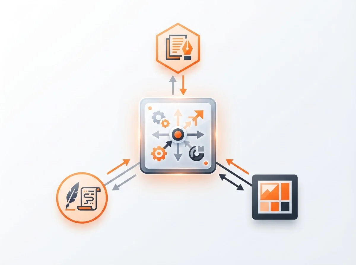Mockup of CMS integrations for autonomous blogging.