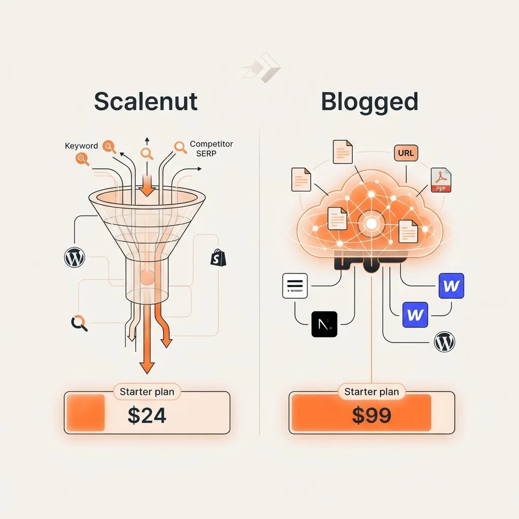 Scalenut vs Blogged Pricing and Integration Comparison