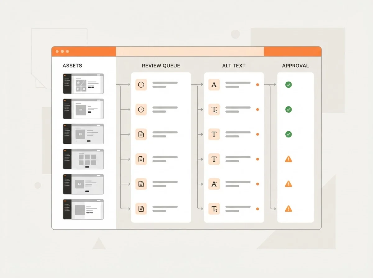 A dashboard for managing SaaS product screenshots with review and approval workflows.
